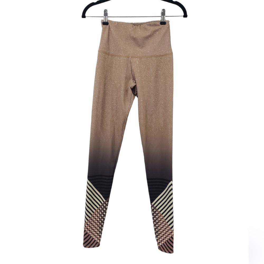 Onzie Tan Polka Dot High Waisted Leggings Size XS